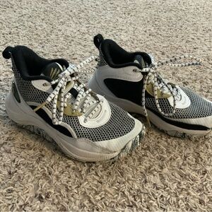 Under Armour Black and White Kids Sneakers